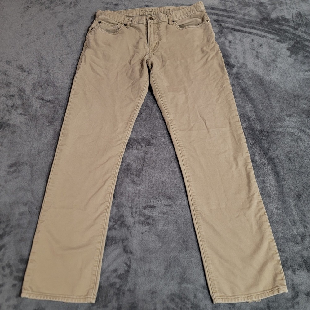 Banana Republic Travel Jean Men 34x32 Tan Slim Fit 5 Pocket Pant Cotton Stretch